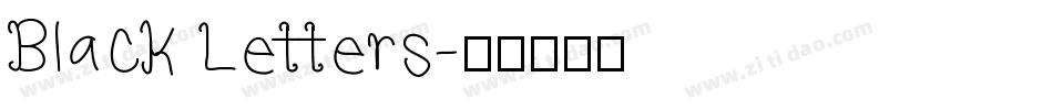 Black Letters字体转换